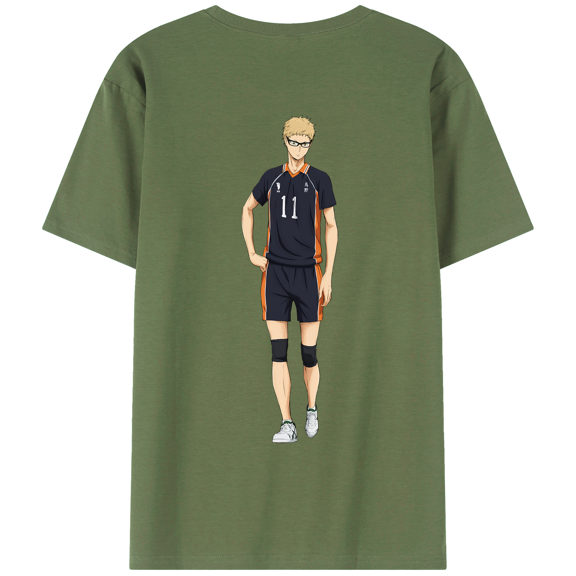 （画像用） ハイキュー!! Haikyu!! 綿100％ メンズ半袖Tシャツ（バックプリント） 通気性